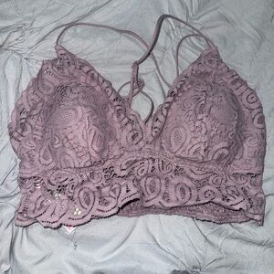 PINK Victoria's Secret Mauve Lace Bralette